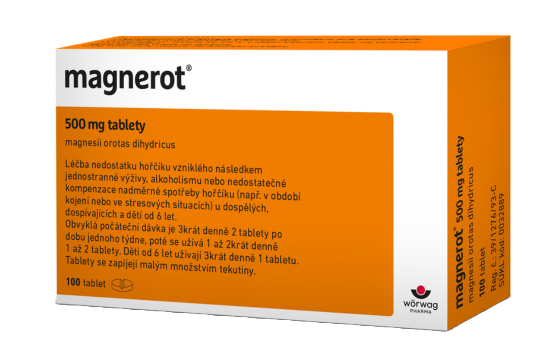 Magnerot - hořčík tablety, magnerot, cena, príbalový leták, 50tbl, 100tbl, magnezium skúsenosti