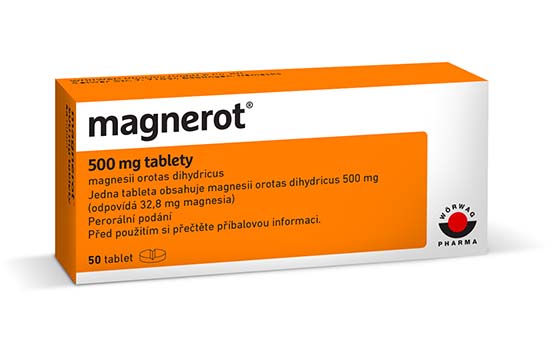 Magnerot tablety (20 tablet) - horčík a kyselina orotová, magnesium a hořčík účinky