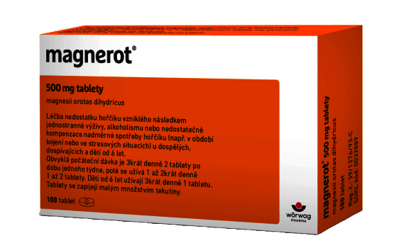 Magnerot - hořčík tablety, magnerot, cena, príbalový leták, 50tbl, 100tbl, magnezium skúsenosti